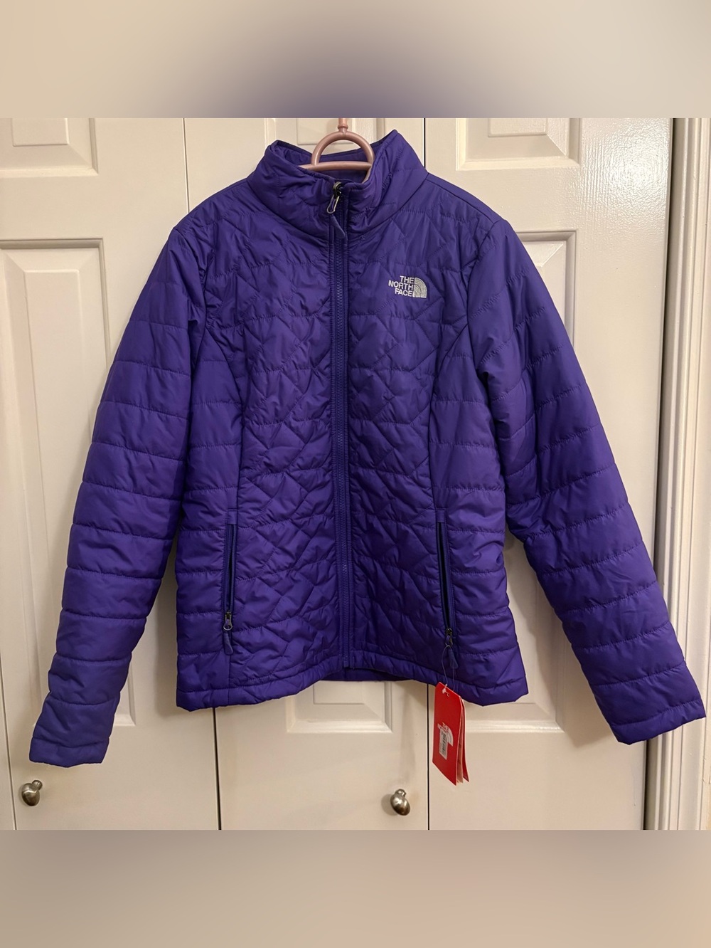 NWT The North Face Women Tamburello Jacket M Insulated Deep Blue Quilted Puffer